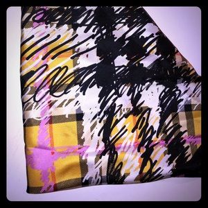 Burberry Silk Twill Scribble Vintage Check Scarf